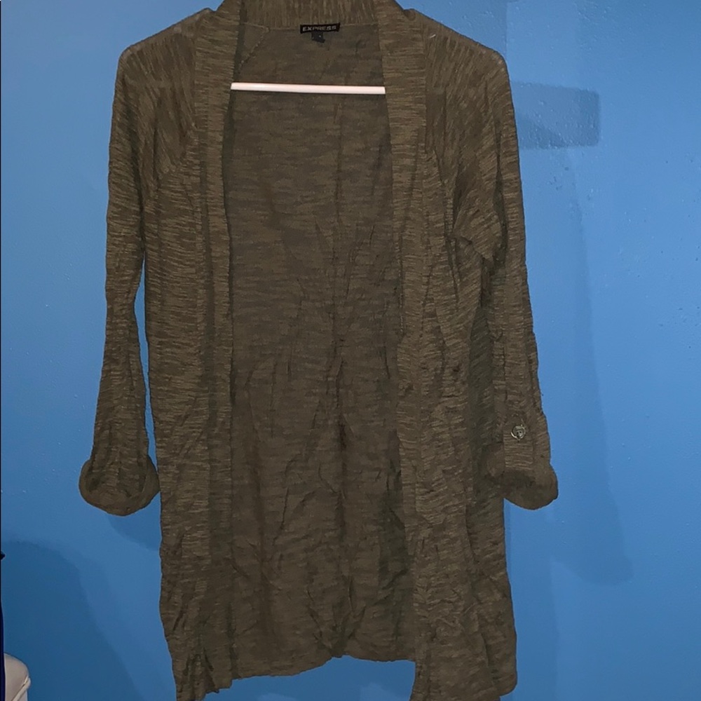 Green cardigan